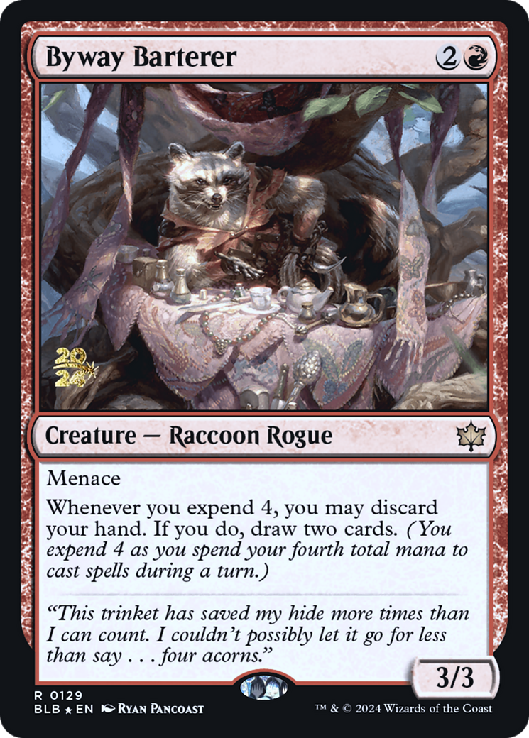 Image of Byway Barterer (PRE-129) - Bloomburrow Promos Foil