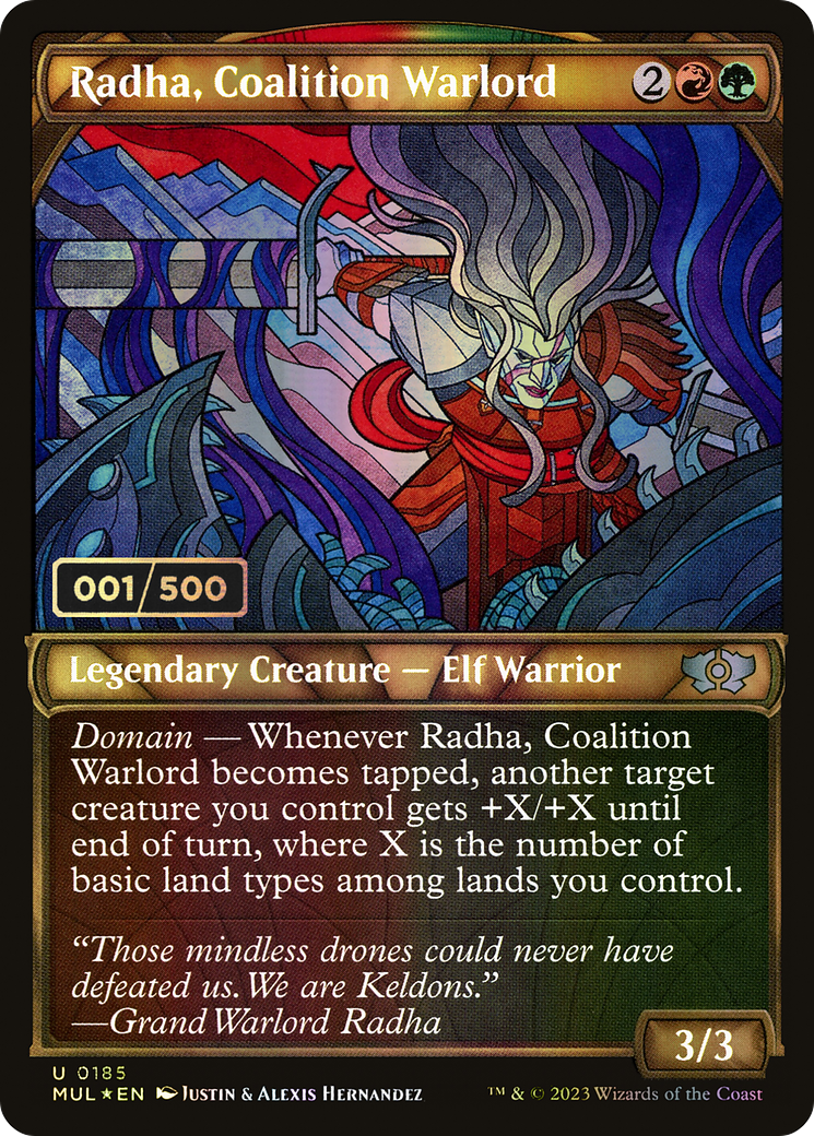Image of Radha, Coalition Warlord (Serial Numbered) (MUL-185) - Multiverse Legends: (Showcase) Foil