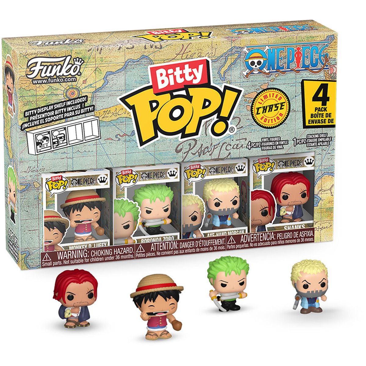 Image of One Piece Monkey D. Luffy Funko Bitty Pop! Mini-Figure 4-Pack
