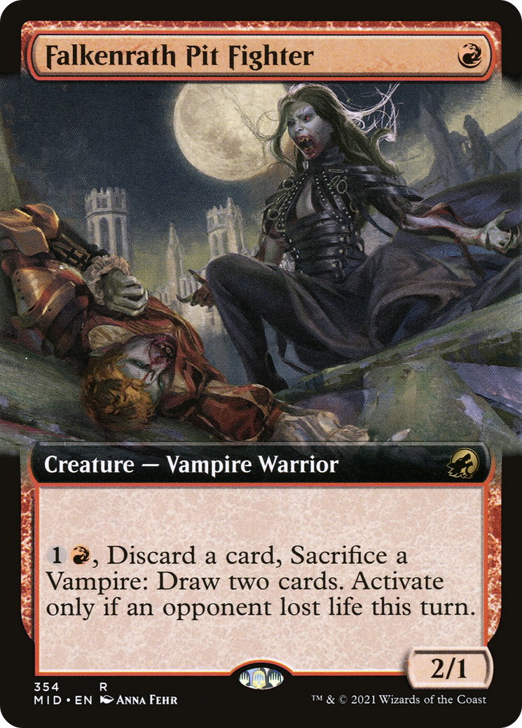 Image of Falkenrath Pit Fighter (Extended Art) (MID-354) - Innistrad: Midnight Hunt: (Extended Art)