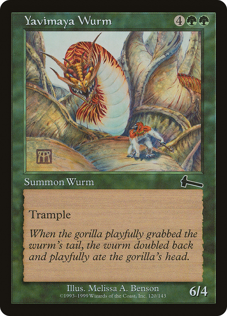 Image of Yavimaya Wurm (ULG-120) - Urza's Legacy Foil