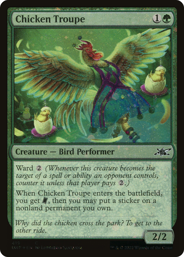 Image of Chicken Troupe (Galaxy Foil) (UNF-419) - Unfinity Foil