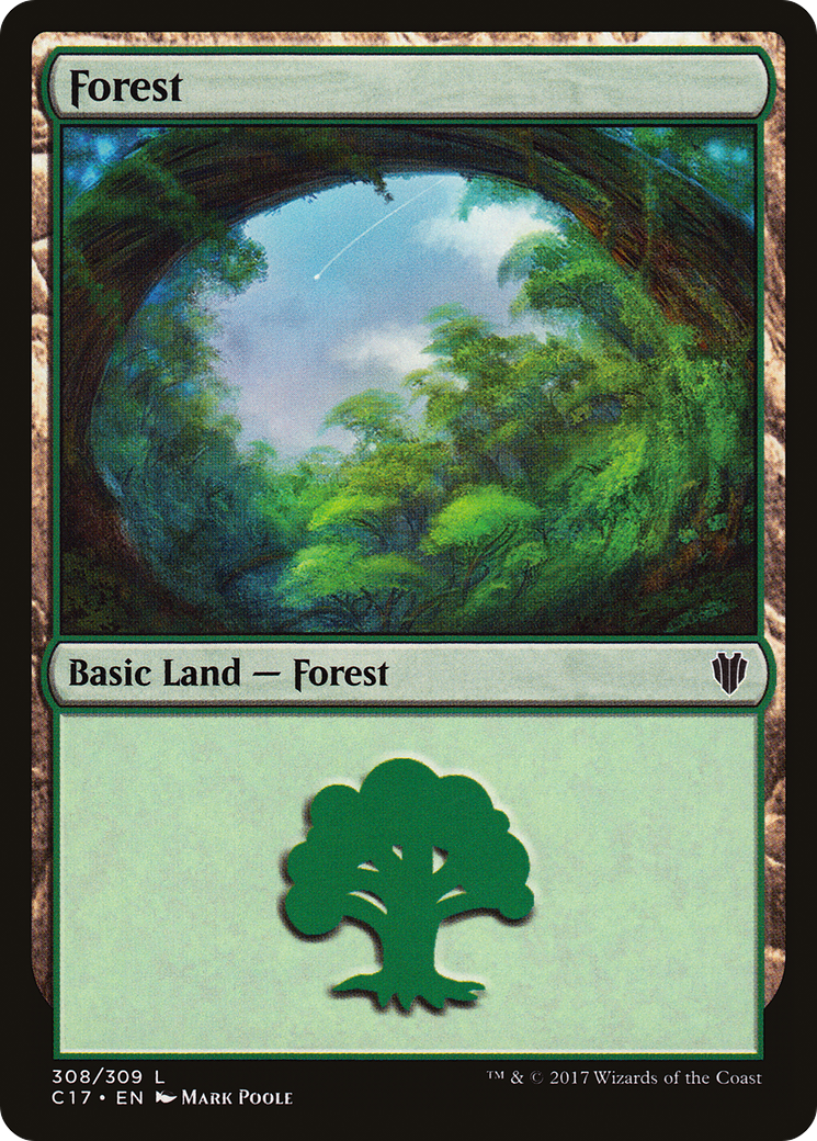 Image of Forest (308) (C17-308) - Commander 2017