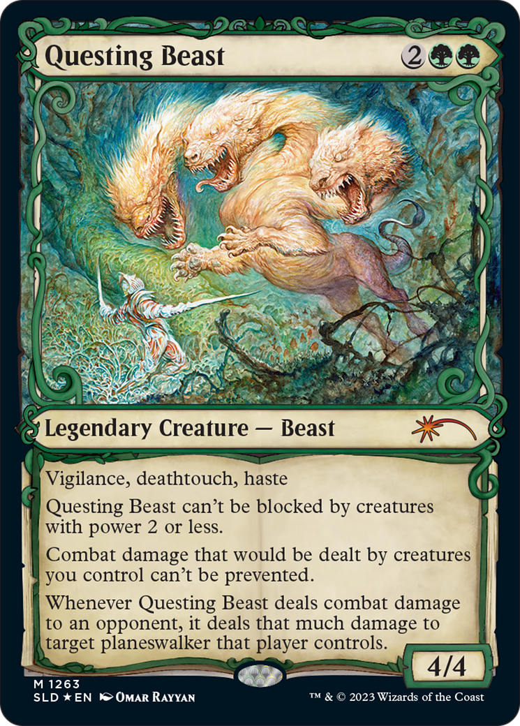 Image of Questing Beast (Halo Foil) (SLD-1263) - Secret Lair Drop: (Showcase) Foil