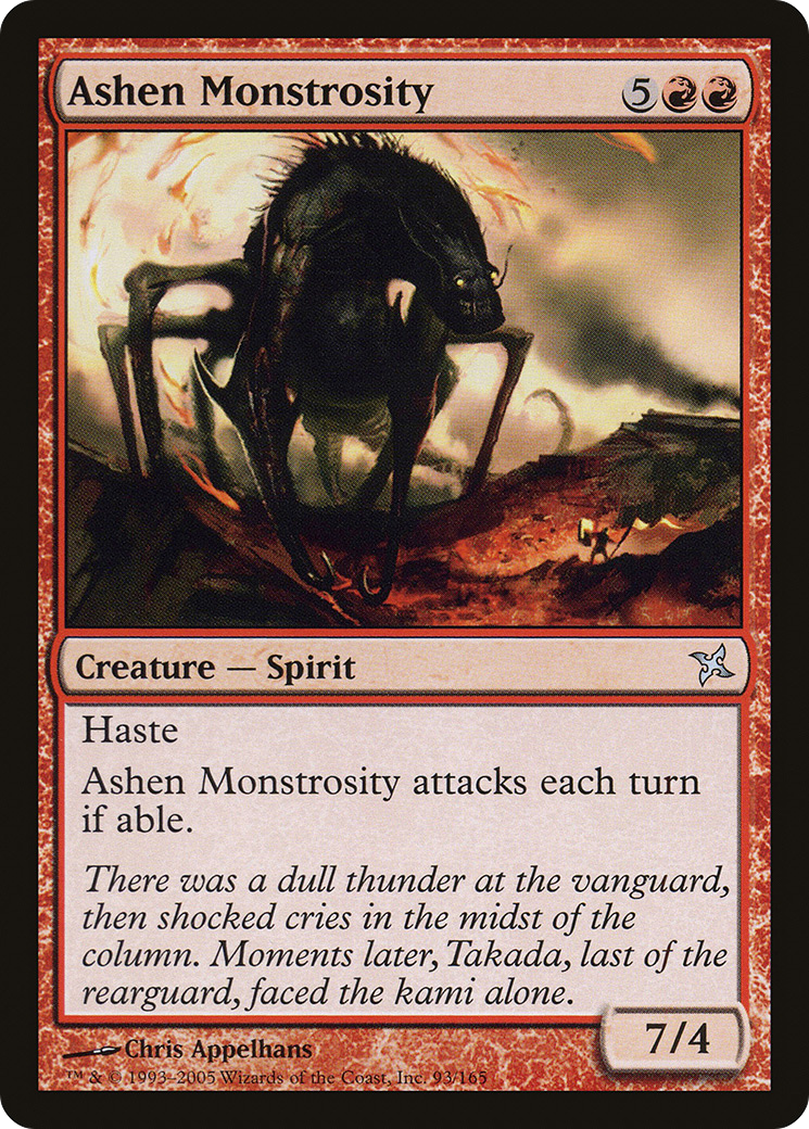 Image of Ashen Monstrosity (BOK-093) - Betrayers of Kamigawa Foil