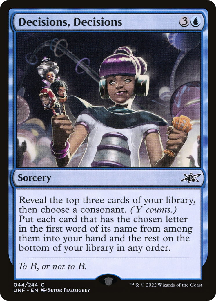 Image of Decisions, Decisions (UNF-044) - Unfinity Foil