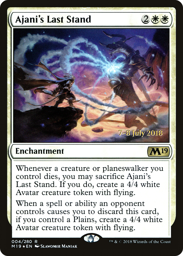 Image of Ajani's Last Stand (PRE-004) - Core Set 2019 Promos Foil