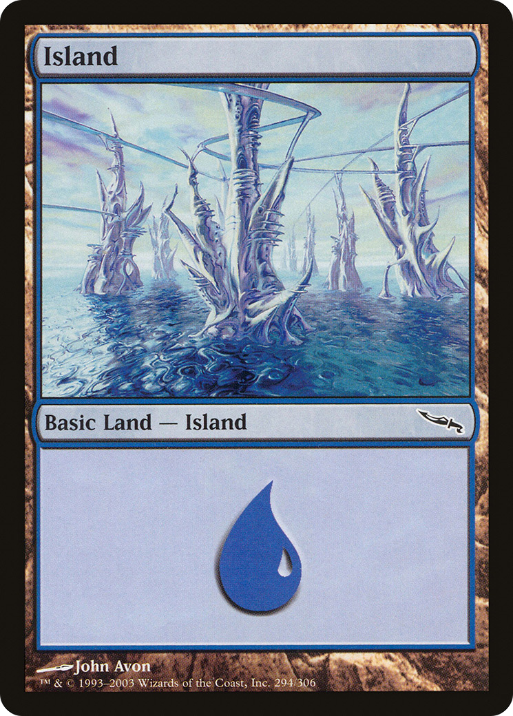 Image of Island (294) (MRD-294) - Mirrodin Foil