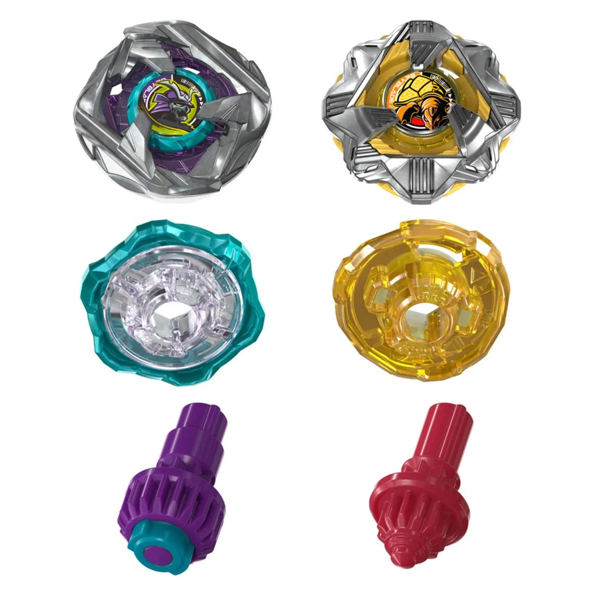 Image of Beyblade X Calibur Samurai 6-70M BX & Obsidian Shell 3-85S BX Dual Pack Set