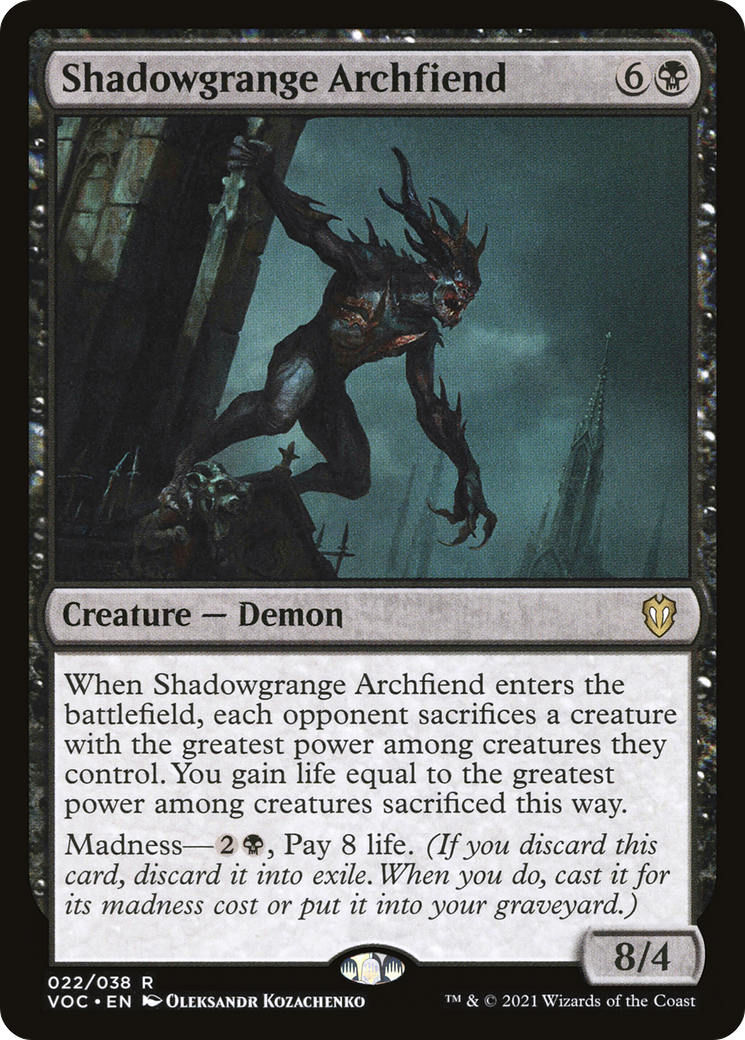 Image of Shadowgrange Archfiend (VOC-022) - Crimson Vow Commander