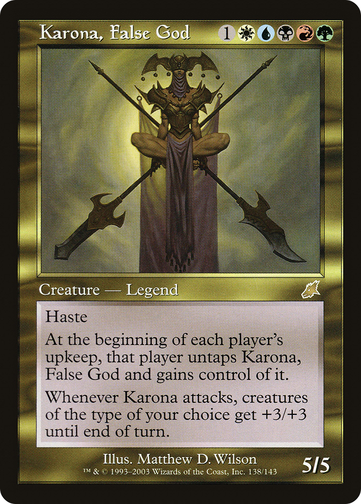 Image of Karona, False God (SCG-138) - Scourge Foil