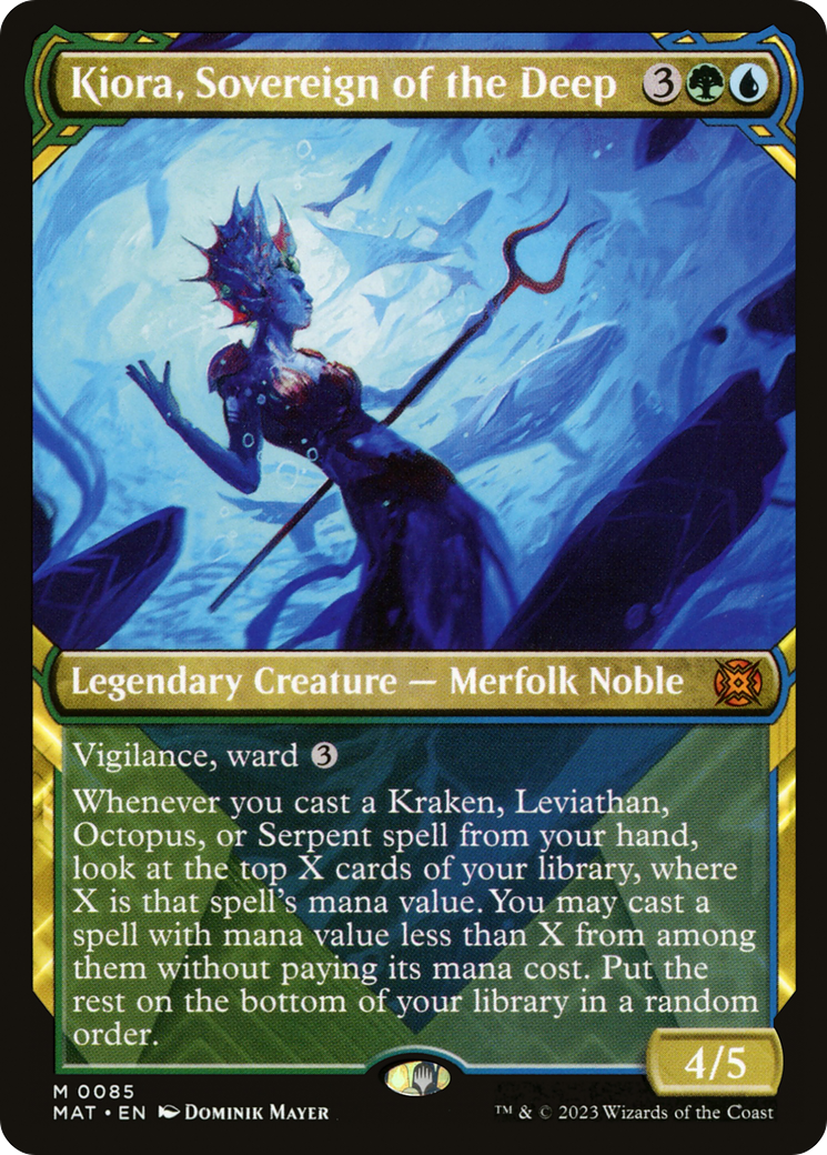 Image of Kiora, Sovereign of the Deep (Showcase) (MAT-085) - March of the Machine: The Aftermath: (Showcase) Foil