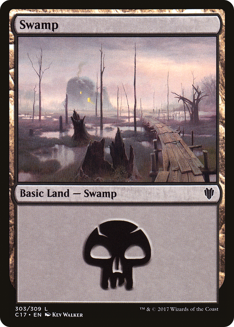 Image of Swamp (303) (C17-303) - Commander 2017
