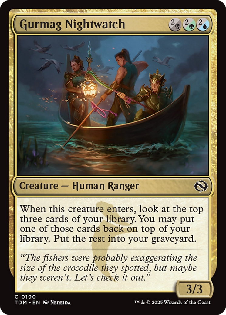 Image of Gurmag Nightwatch (TDM-190) - Tarkir: Dragonstorm Foil