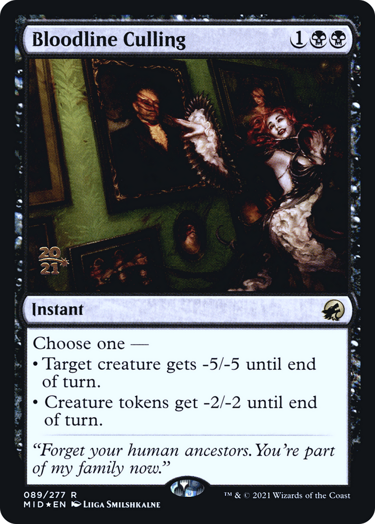 Image of Bloodline Culling (PRE-89S) - Innistrad: Midnight Hunt Promos Foil