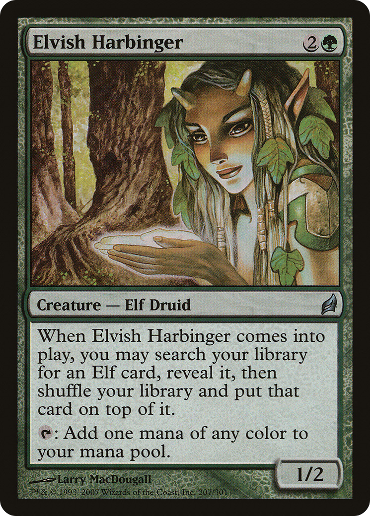 Image of Elvish Harbinger (LRW-207) - Lorwyn Foil