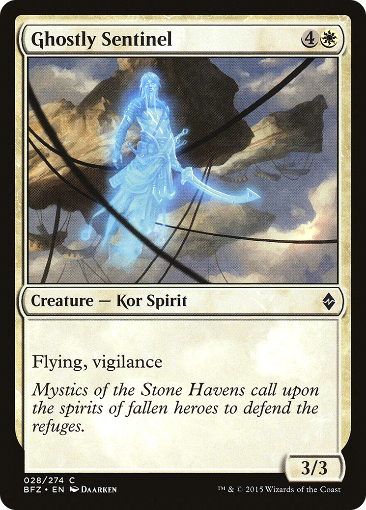Image of Ghostly Sentinel (BFZ-028) - Battle for Zendikar