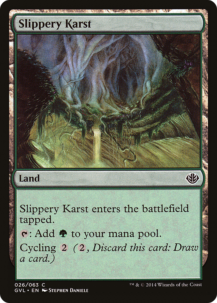 Image of Slippery Karst (DD3-026) - Duel Decks Anthology: Garruk vs. Liliana