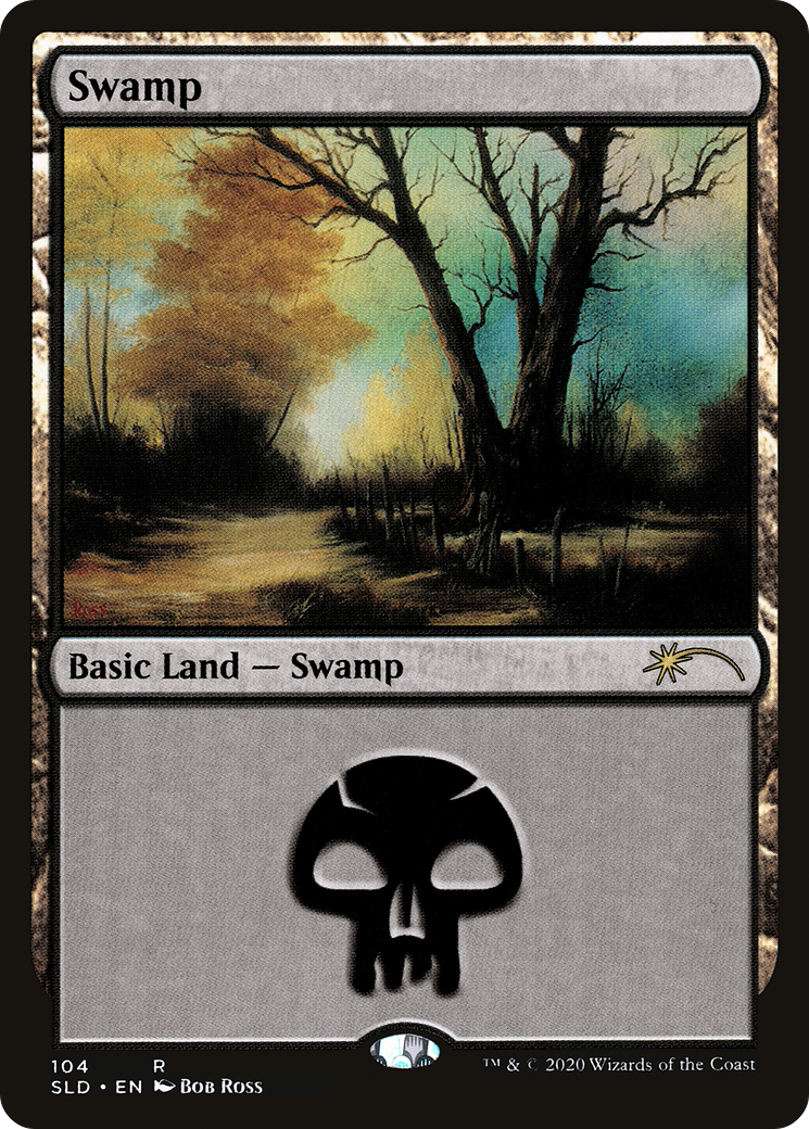 Image of Swamp (104) (Bob Ross) (SLD-104) - Secret Lair Drop Foil