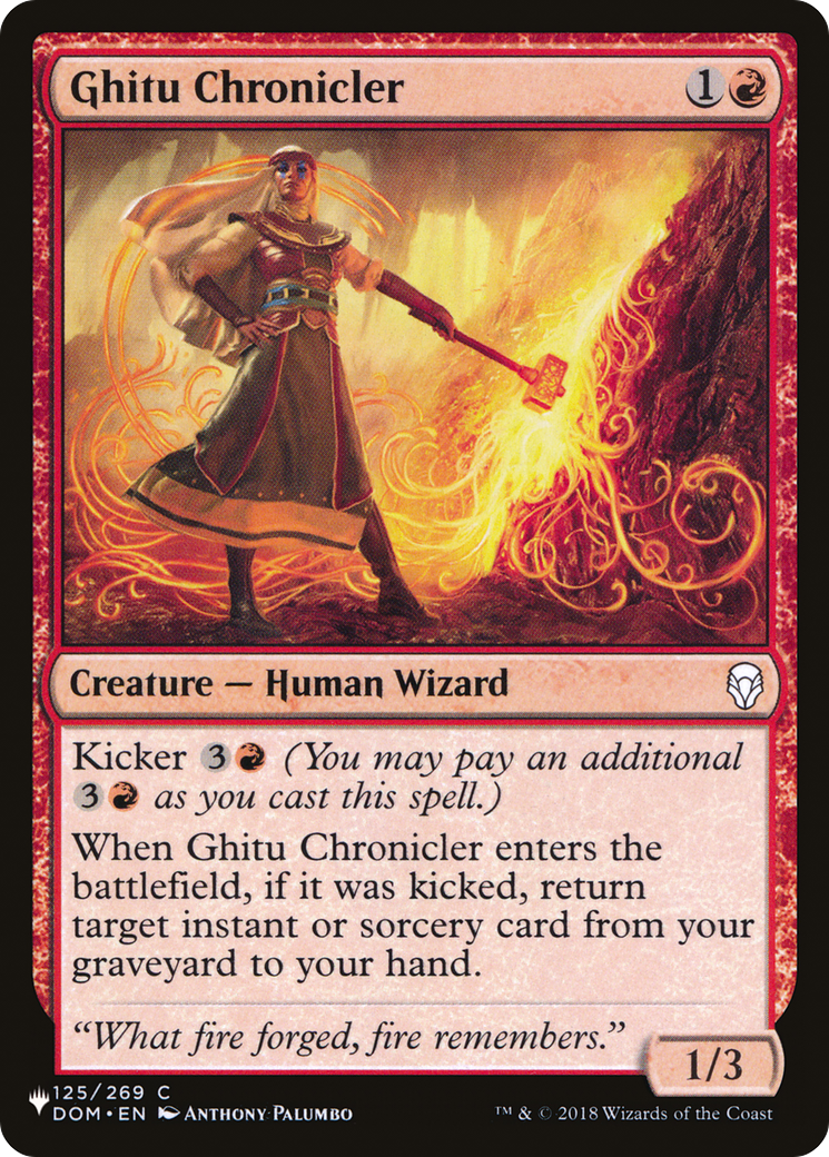 Image of Ghitu Chronicler (LIST-DOM-125) - The List