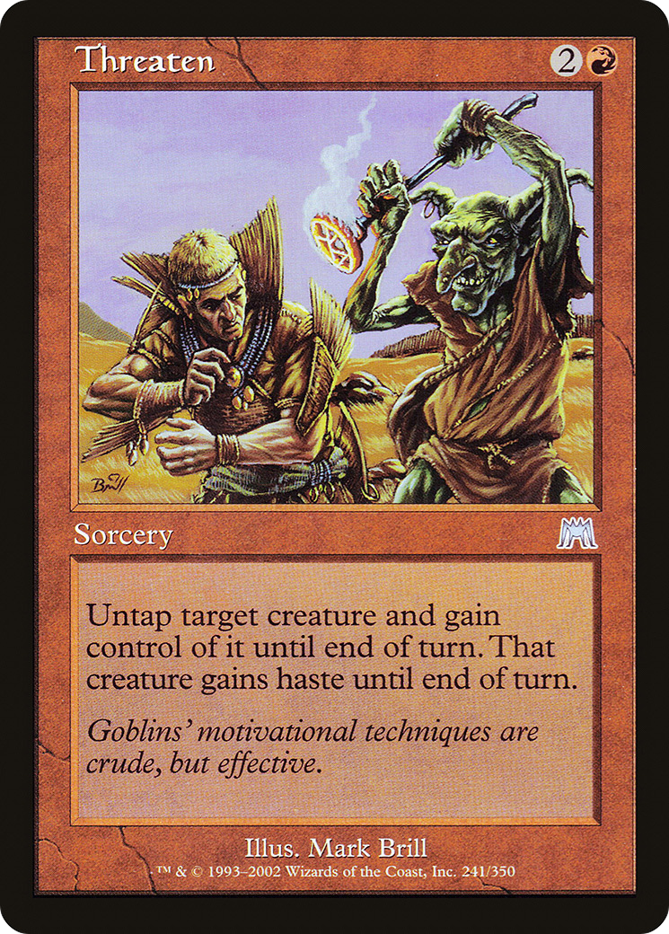 Image of Threaten (ONS-241) - Onslaught Foil
