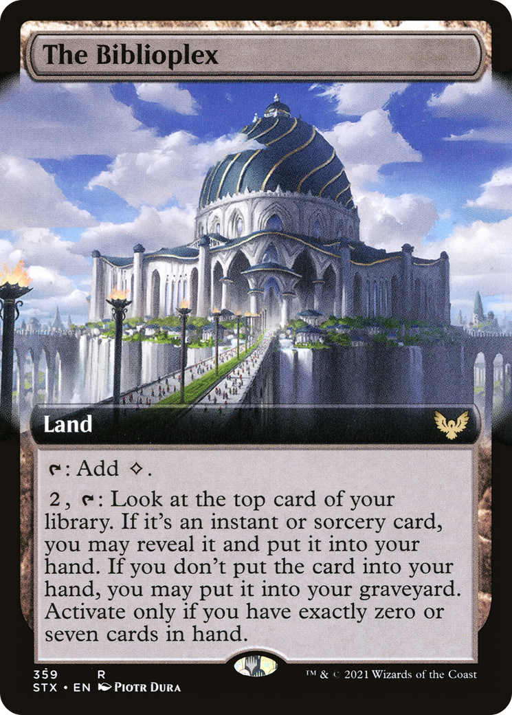 Image of The Biblioplex (Extended Art) (STX-359) - Strixhaven: School of Mages: (Extended Art) Foil