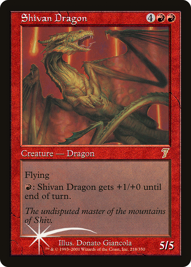 Image of Shivan Dragon (7ED-218) - 7th Edition Foil
