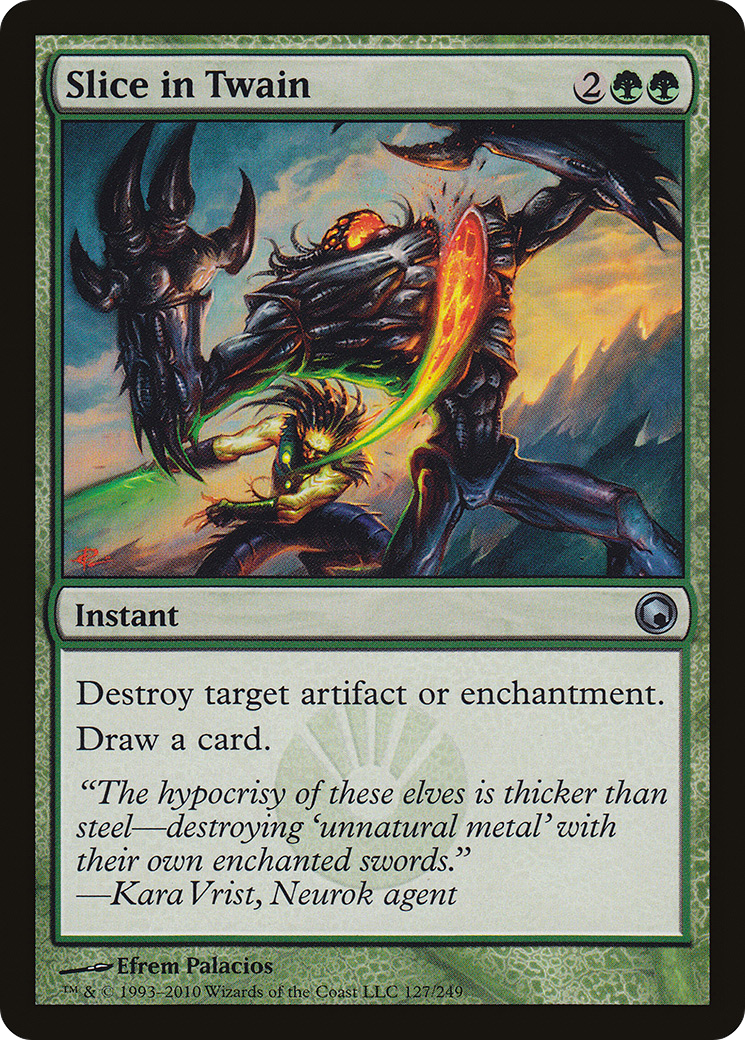 Image of Slice in Twain (SOM-127) - Scars of Mirrodin Foil