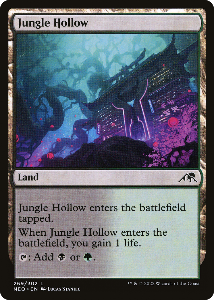 Image of Jungle Hollow (NEO-269) - Kamigawa: Neon Dynasty Foil