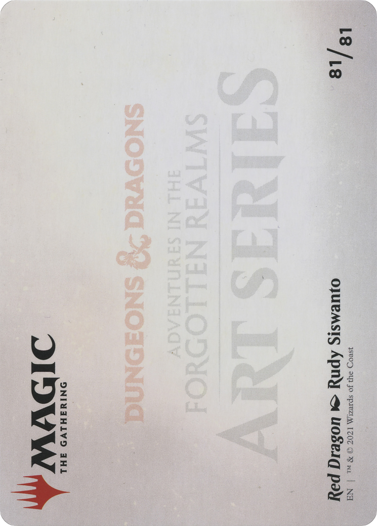 Image of Red Dragon // Red Dragon (AAFR-081) - Adventures in the Forgotten Realms Art Series (Borderless) Foil