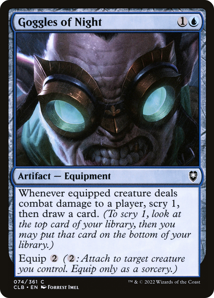 Image of Goggles of Night (CLB-074) - Commander Legends: Battle for Baldur's Gate Foil