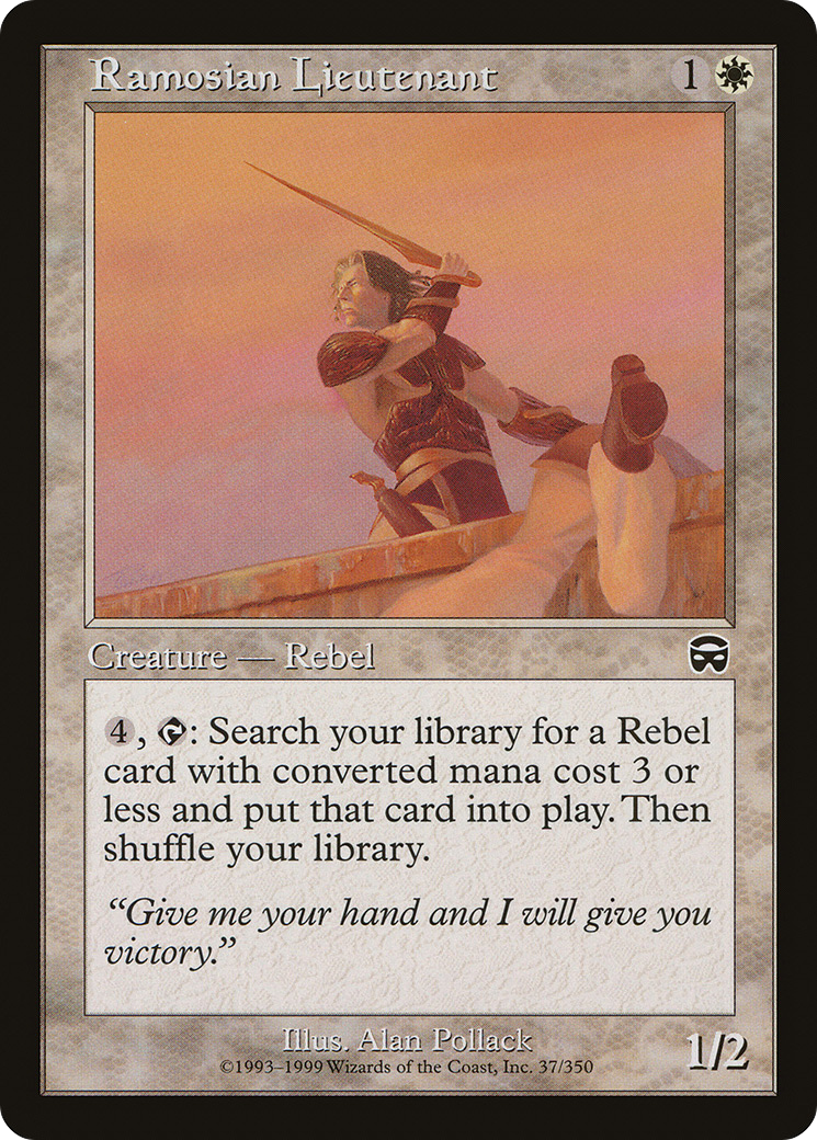 Image of Ramosian Lieutenant (MMQ-037) - Mercadian Masques Foil