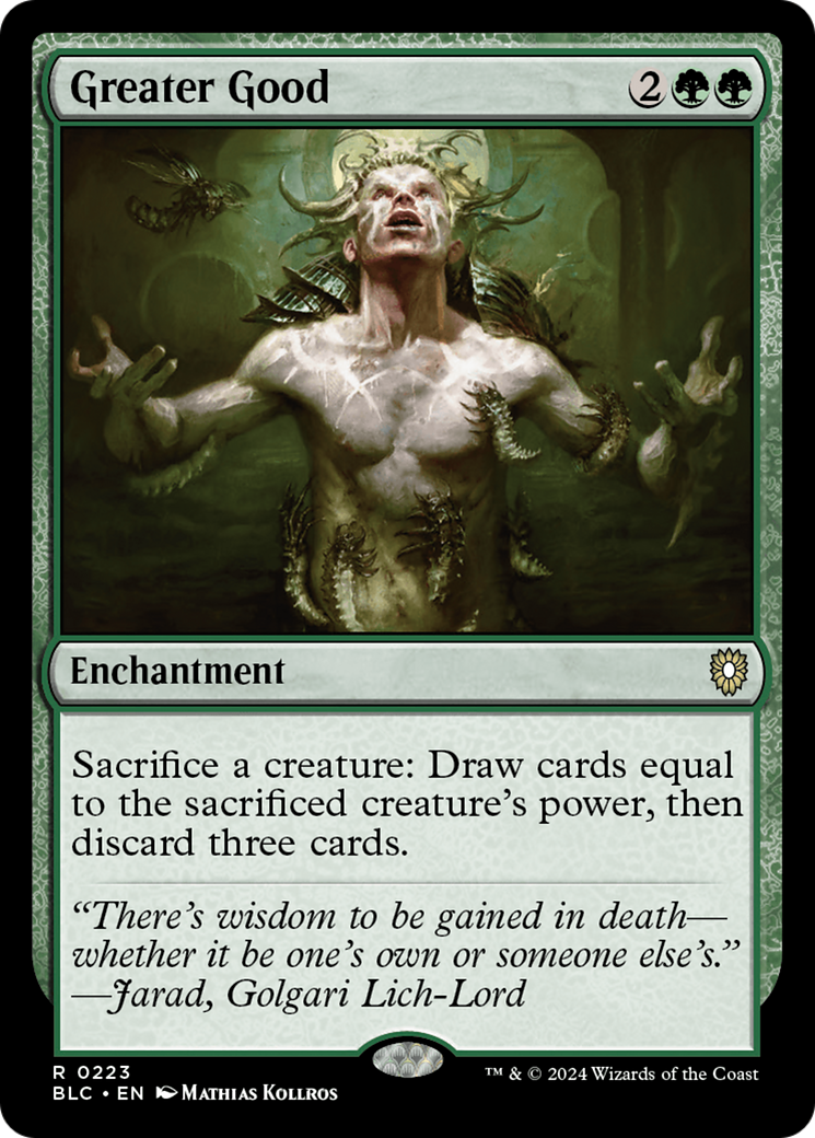 Image of Greater Good (BLC-223) - Bloomburrow Commander