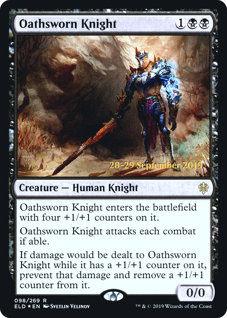 Image of Oathsworn Knight (PRE-98S) - Throne of Eldraine Promos Foil