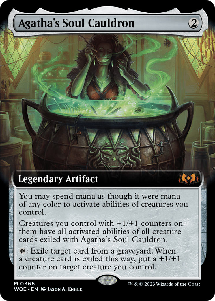 Image of Agatha's Soul Cauldron (Extended Art) (WOE-366) - Wilds of Eldraine: (Extended Art) Foil