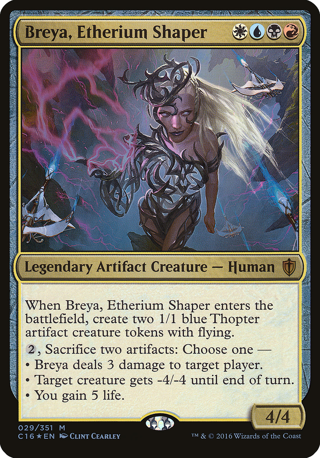 Image of Breya, Etherium Shaper (Commander 2016) (OVER-029) - Commander 2016 Oversized Foil