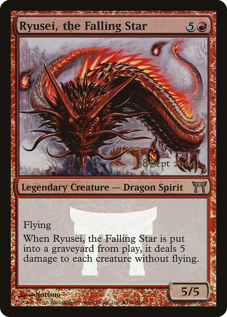 Image of Ryusei, the Falling Star (PRE-185) - Champions of Kamigawa Promos Foil