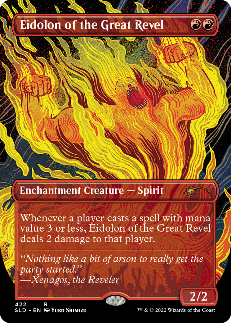 Image of Eidolon of the Great Revel (Borderless) (SLD-422) - Secret Lair Drop (Borderless) Foil