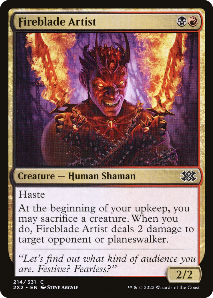 Image of Fireblade Artist (2X2-214) - Double Masters 2022 Foil