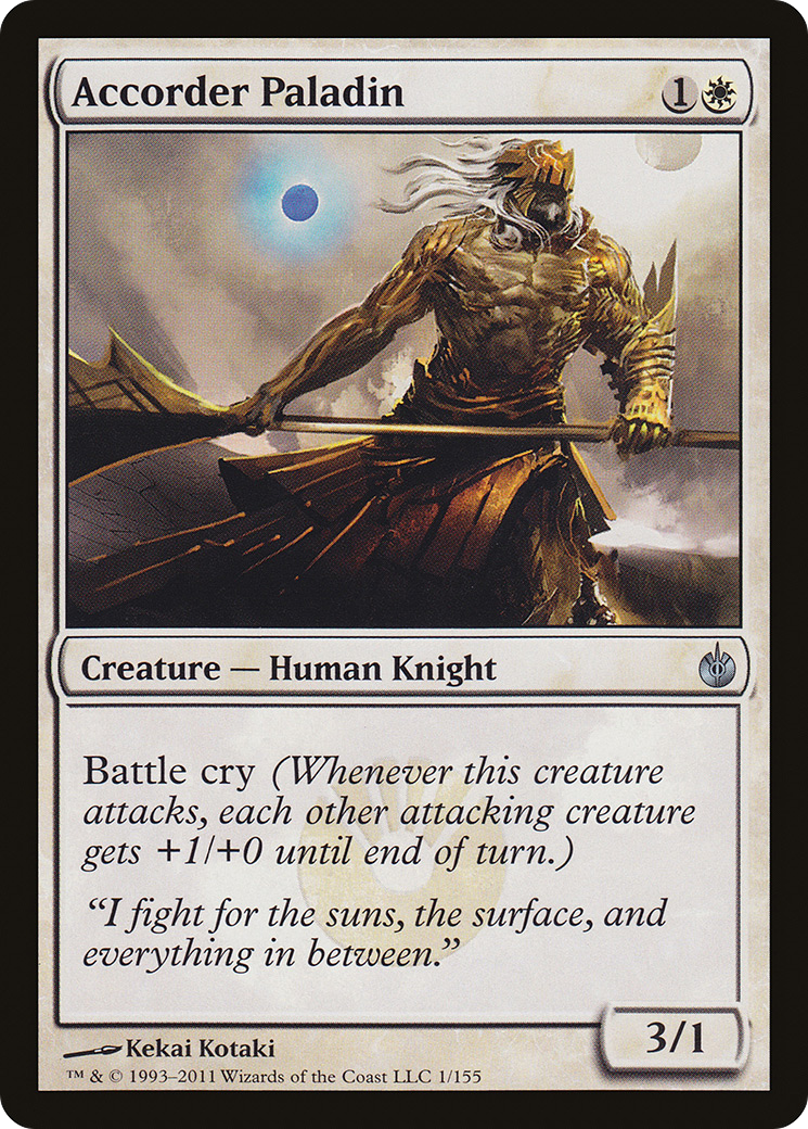 Image of Accorder Paladin (MBS-001) - Mirrodin Besieged