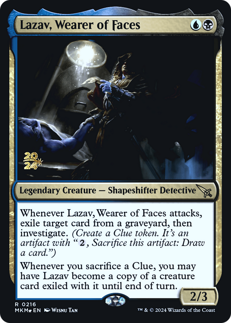 Image of Lazav, Wearer of Faces (PRE-216) - Murders at Karlov Manor Promos Foil