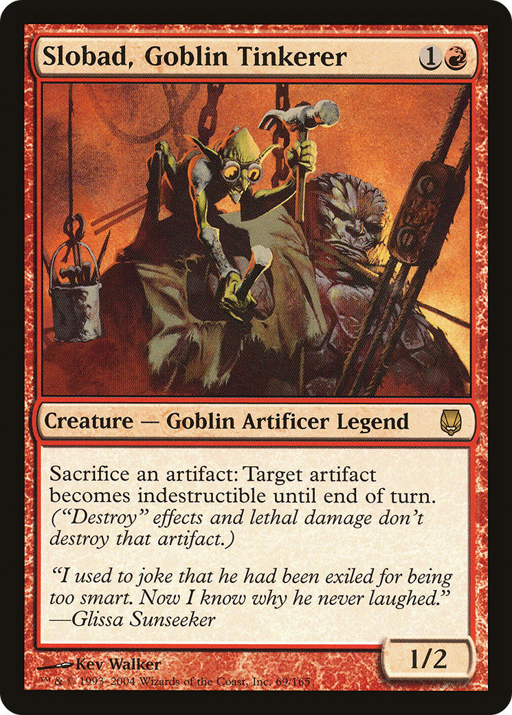 Image of Slobad, Goblin Tinkerer (DST-069) - Darksteel Foil