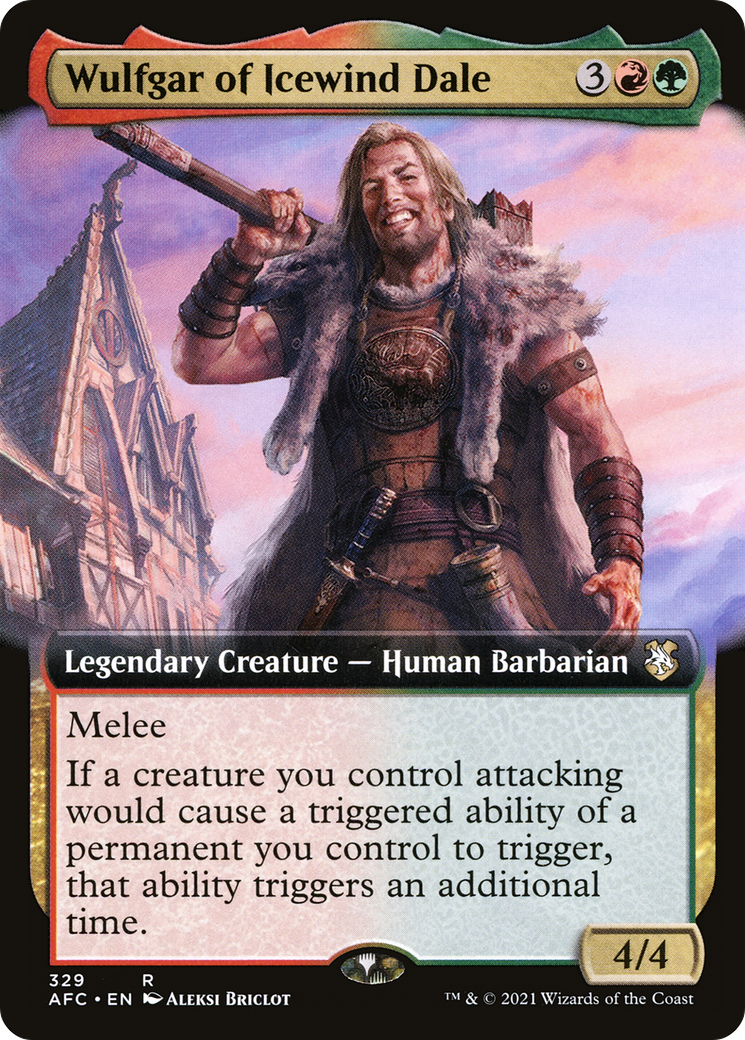 Image of Wulfgar of Icewind Dale (Extended Art) (AFC-329) - Forgotten Realms Commander: (Extended Art)