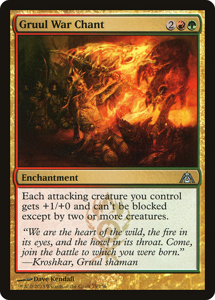 Image of Gruul War Chant (DGM-075) - Dragon's Maze Foil