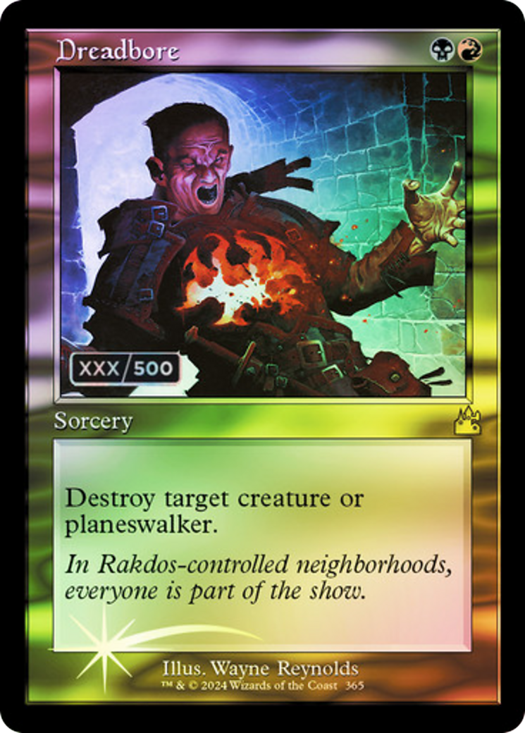 Image of Dreadbore (Retro Frame) (Serial Numbered) (RVR-365) - Ravnica Remastered Foil