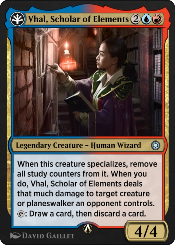 Image of Vhal, Scholar of Elements (HBG-08R) - Alchemy Horizons: Baldur's Gate