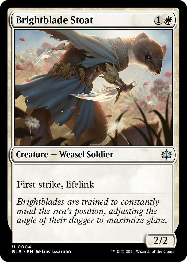 Image of Brightblade Stoat (BLB-004) - Bloomburrow