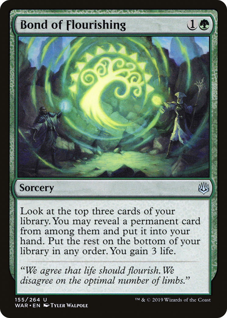 Image of Bond of Flourishing (WAR-155) - War of the Spark Foil