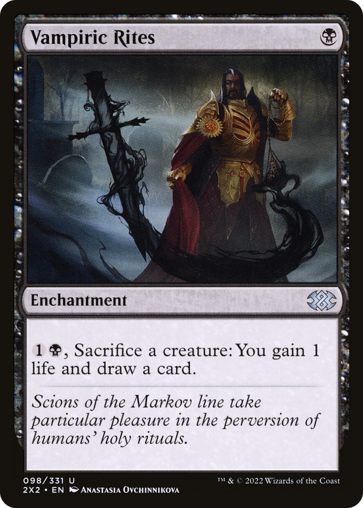 Image of Vampiric Rites (2X2-098) - Double Masters 2022 Foil