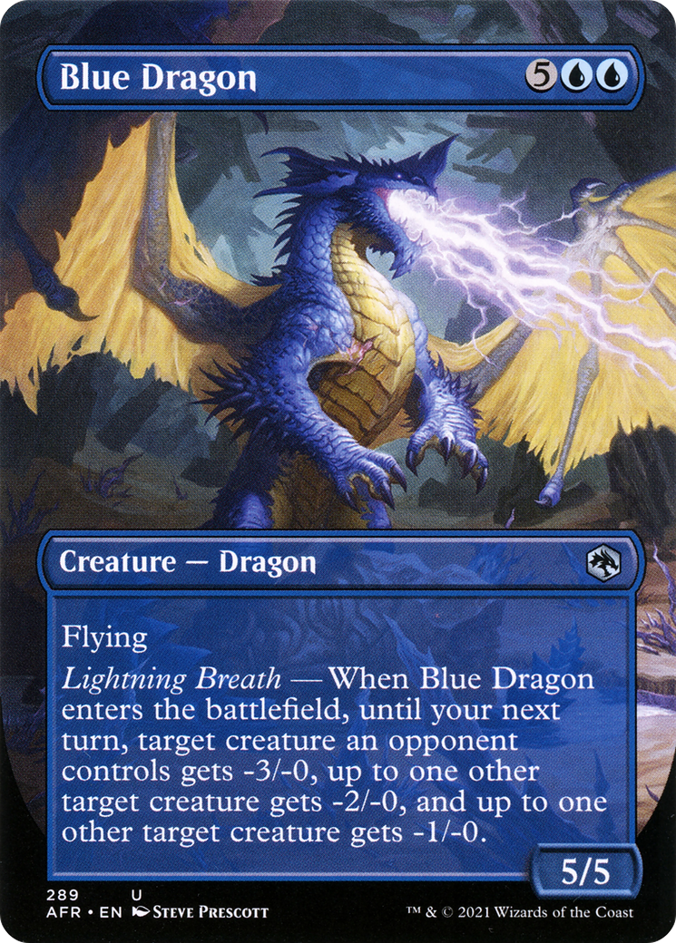 Image of Blue Dragon (Borderless) (AFR-289) - Adventures in the Forgotten Realms (Borderless)